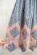 画像7: くすみブルー×ベイビーピンク花柄ぎざぎざパッチワークフレアスカート (7)