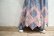 画像4: くすみブルー×ベイビーピンク花柄ぎざぎざパッチワークフレアスカート (4)