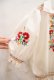 画像7: ホワイト×カラフルハンガリー刺繡襟付きパフスリーブ半袖トップ (7)