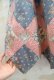画像8: くすみブルー×ベイビーピンク花柄ぎざぎざパッチワークフレアスカート (8)