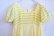 画像9: 70年代レモンイエロー×ライトグリーンシャーリングラウンドネック半袖ロングドレス