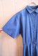 画像10: ブルー×レッドイチゴ＆リンゴ刺繡ポケット付きフロントボタン半袖デニムドレス