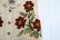 画像11: ベージュ×ボルドー×グリーン花刺繍ウエストリボン付きハーフボタンラウンドネックノースリーブインドレーヨンドレス
