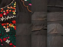 他の写真1: ブラック×カラフルサンアントニーノ刺繡半袖メキシカンドレス