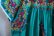 画像13: 60〜70年代ターコイズグリーン×カラフルサンアントニーノ刺繡半袖メキシカンドレス