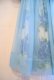 画像17: 50〜60年代ライトブルー×パステルピンク×ホワイトシースルー花柄サテンリボン付きボリュームスリーブ五分袖シフォンドレス