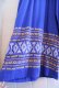 画像16: ブルー×ホワイト×ビタミンカラーグアテマラ刺繍ポケット付きスリットネック長袖ドレス