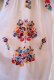 画像14: ホワイト×カラフル花刺繡半袖メキシカンドレス