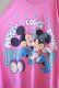 画像11: made in USA ピンク×カラフルミッキーマウス＆ミニーマウスプリントクルーネック半袖Tシャツ (11)