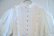 画像8: made in USA 70年代ホワイトレース＆飾りボタン＆ウエストリボン付きスタンドカラーパフスリーブ半袖ロングドレス
