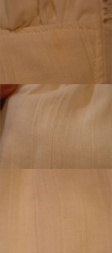 他の写真3: 70年代ホワイトレース切替ウエストリボン付きVネックフレアスリーブ半袖ロングドレス