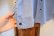 画像11: ”Sears”ライトブルー×ブラック×オレンジ蝶々＆花刺繍胸ポケット付き長袖シャンブレーシャツ 