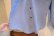 画像14: ”Sears”ライトブルー×ブラック×オレンジ蝶々＆花刺繍胸ポケット付き長袖シャンブレーシャツ 