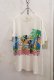 画像8: made in USA ホワイト×カラフルミッキーマウス＆ドナルドダックプリントクルーネック半袖Tシャツ