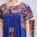 画像7: ブルー×カラフルサンアントニーノ刺繡半袖メキシカンドレス