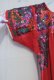 画像14: レッド×カラフルサンアントニーノ刺繍紐付き半袖メキシカンドレス