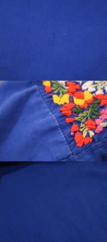 他の写真3: ブルー×カラフルサンアントニーノ刺繡半袖メキシカンドレス