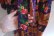 画像17: 70年代パープル×オレンジレッド×ピンク花＆ペイズリー柄リボン付きスクエアネックワイドスリーブ七分袖ロングドレス