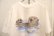 画像8: made in USA ”Hanes” ホワイト×ライトブルー×ベージュラッコプリントクルーネック半袖Tシャツ
