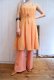 画像5: オレンジ×イエローチェック飾りリボン付きキャミソールミドル丈ドレス