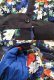 画像14: ブラック×ブルー×レッド花柄ポケット付きタックデザインチロルスカート