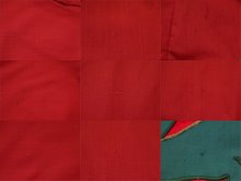 他の写真1: レッド×ホワイト×カラフル風景＆カモメアップリケポケット付きラウンドネック半袖ローウエストメキシカンドレス