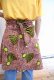 画像3: ピンク×ライムグリーン×ダークブラウンアフリカンバティックミドル丈ラップスカート