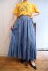 画像6: 60年代ブルー×ピンク人＆風景柄裾フリルロングスカート