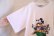 画像10: ホワイト×ブラック×グリーンMickey Mouse刺繍Minnie Mouse＆Donald duckプリントクルーネック半袖スウェットTシャツ