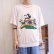 画像6: ホワイト×ブラック×グリーンMickey Mouse刺繍Minnie Mouse＆Donald duckプリントクルーネック半袖スウェットTシャツ