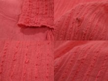 他の写真3: ピンクお花刺繍レース切替ラウンドネック半袖ギリシャドレス