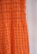 画像13: オレンジ無地お花＆扇編みラウンドネック半袖クロシェットミニドレス