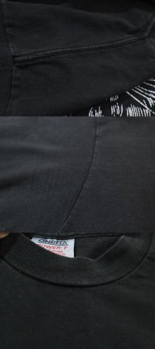 他の写真3: made in USA ブラック×ホワイト×ピンクアニマルプリントクルーネック半袖Tシャツ