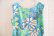 画像8: 70年代ブルー×ライトグリーン×ベージュ花柄ラウンドネックノースリーブハワイアンドレス