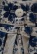 画像16: ホワイト×ブルー×ブラックライン＆リーフ＆花柄ポケット付きチロルスカート
