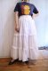 画像6: ホワイト花刺繍カットワークデザインフロントボタンフリルティアードスカート