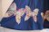 画像12: 70年代ネイビー×ピンク×ベージュペイズリー＆花柄蝶々パッチ付き刺繍入りラップスカート