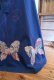 画像7: 70年代ネイビー×ピンク×ベージュペイズリー＆花柄蝶々パッチ付き刺繍入りラップスカート