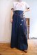 画像6: 70年代 インディゴブルー花刺繍＆花装飾フロントボタンデニムロングスカート