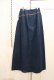 画像15: 70年代 インディゴブルー花刺繍＆花装飾フロントボタンデニムロングスカート