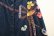 画像13: 70年代 インディゴブルー花刺繍＆花装飾フロントボタンデニムロングスカート