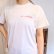 画像7: ホワイト×サーモンピンク×オレンジ英字ロゴ両面プリントクルーネック半袖Tシャツ