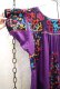 画像11: パープル×カラフルサンアントニーノ刺繍半袖メキシカンドレス