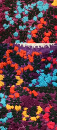 他の写真2: パープル×カラフルサンアントニーノ刺繍半袖メキシカンドレス