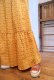 画像5: 70年代オレンジイエロー×ネイビー×レッドペイズリー＆花柄ウエストリボン付きバルーンスリーブ長袖ドレス