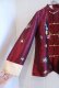 画像12: ダークレッド×ベージュ×カラフル花刺繍スタンドカラー長袖チャイナシャツジャケット