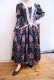 画像3: 90年代”JESSICA McCLINTOCK GUNNE SAX” ブラック×ダークパープル×くすみピンク花柄レース付きパフスリーブ長袖ドレス