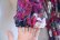画像13: "Diane Freis"ブルー×ピンクレッド×ホワイト花柄フリルデザインスパンコール花飾り付きパフスリーブ長袖ティアードドレス (13)