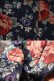 画像17: ブルー×ピンクレッド花柄ポケット付きフロントボタンラウンドネックノースリーブドレス (17)