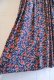 画像12: ブルー×ピンクレッド花柄ポケット付きフロントボタンラウンドネックノースリーブドレス